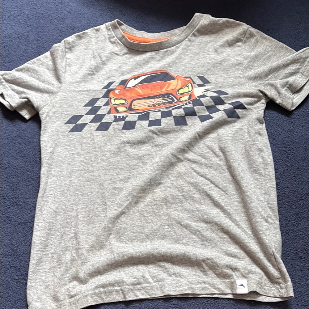 Tommy Bahama Kids Gray and Orange Car Graphic Tee